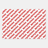 木赤と白々メリークリスマス ラッピングペーパーシート (正面3)