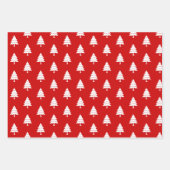 木赤と白々メリークリスマス ラッピングペーパーシート (正面2)