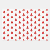 木赤と白々メリークリスマス ラッピングペーパーシート (正面)