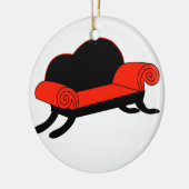 木足を搭載するモダンな腰掛け セラミックオーナメント (左)