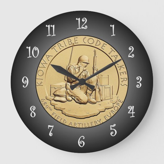 木輪部族コードトーカーズ銅メダル~ ラージ壁時計 (正面)