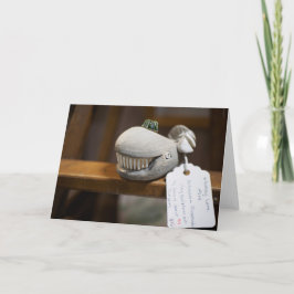 木造お洒落鯨彫刻 カード