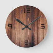 木造の実在丸時計の外観 ラウンド壁時計 (正面)