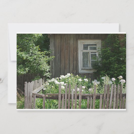 木造の小屋の招待状 招待状 (正面)