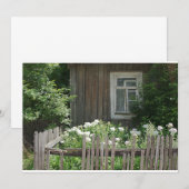 木造の小屋の招待状 招待状 (正面/裏面)