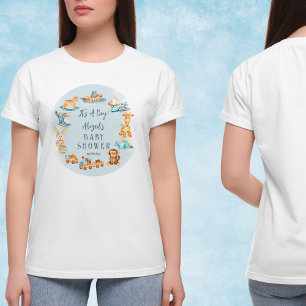 木造の少年だ おもちゃ詰まった赤ちゃんシャワー トライブレンドTシャツ