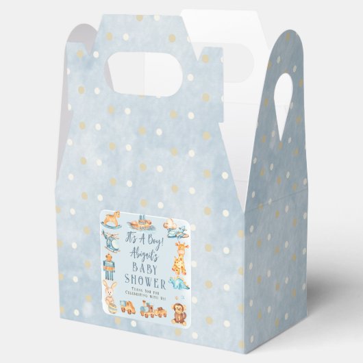 木造の少年だ |おもちゃ詰まった赤ちゃんシャワー フェイバーボックス (オープン)