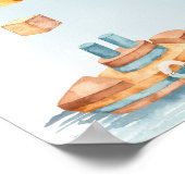 木造の少年だ |おもちゃ詰まった赤ちゃんシャワー ポスター (角)