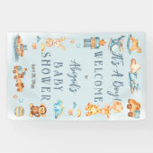 木造の少年だ |おもちゃ詰まった赤ちゃんシャワー 横断幕 (横)