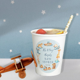 木造の少年だ |おもちゃ詰まった赤ちゃんシャワー 紙コップ