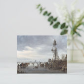 木造の展望台付近のアイスシーン ポストカード (スタンド正面)