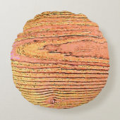 木造の素朴で自然好き ラウンドクッション (正面)