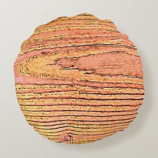 木造の素朴で自然好き ラウンドクッション (裏面)