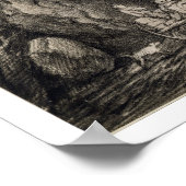 木造の風景車と姿(エッチング ポスター (角)