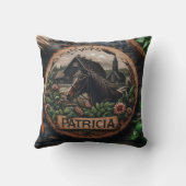 木造の馬の家の近素朴く クッション (裏面)