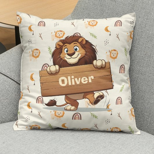 木造よくはしゃぐ名獅子プレート クッション