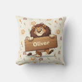 木造よくはしゃぐ名獅子プレート クッション (正面)