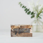 木造スタイリッシュモダン大工建築蕪林 名刺 (スタンド正面)