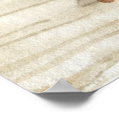 木造テーブルの居心地の良いホットチョコレートとクッキー ポスター (角)