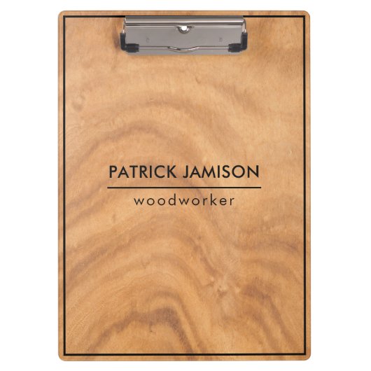 木造デザイン枠付 クリップボード (正面)