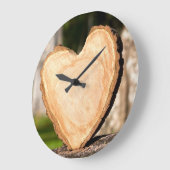 木造ハート大時計 ラージ壁時計 (傾斜)