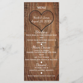 木造ハート素朴結婚の木 メニュー