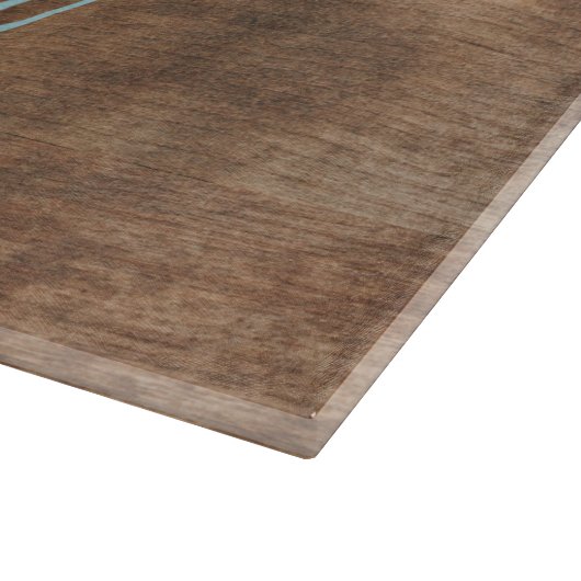 木造パーソナライズされた台所用品の苗字 カッティングボード (角)