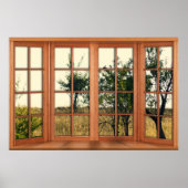 木造フェイク湾窓イリュージョン – ゴールデングラス ポスター (正面)