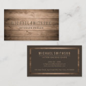 木造ブラウン素朴大工 名刺 (正面/裏面)