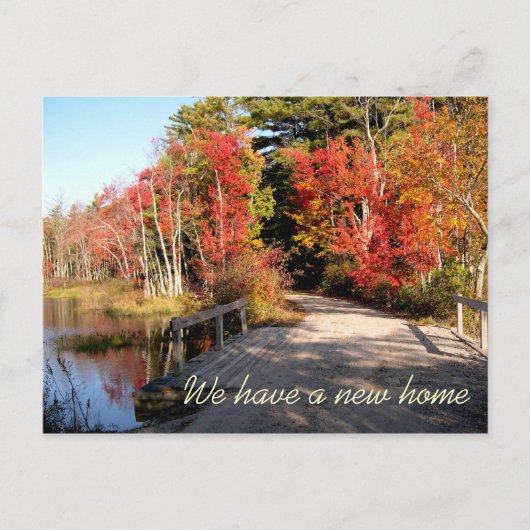 木造ブリッジ秋シーズンニューアドレス 案内ポストカード (正面)