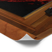 木造ベイ窓イリュージョン – 秋の眺め ポスター (角)