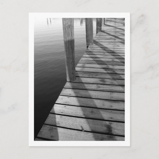 木造ボート波止場葉書 ポストカード (正面)