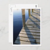 木造ボート波止場葉書 ポストカード (正面/裏面)