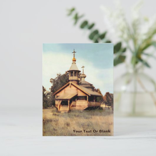 木造ロシアの教会 シーズンポストカード (スタンド正面)