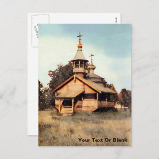 木造ロシアの教会 シーズンポストカード (正面/裏面)