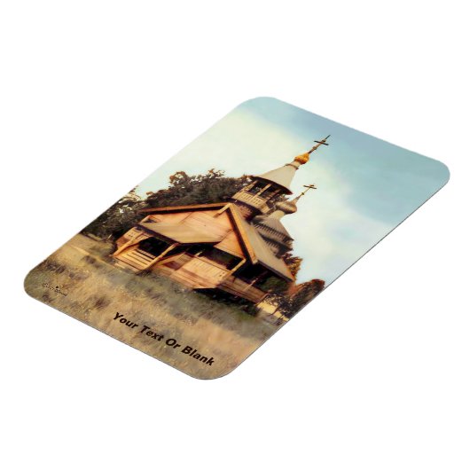 木造ロシアの教会 マグネット (左側)