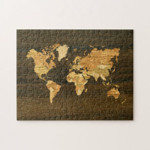 木造世界地図 ジグソーパズル