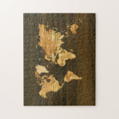 木造世界地図 ジグソーパズル (縦)
