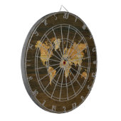 木造世界地図 ダーツボード (正面左)