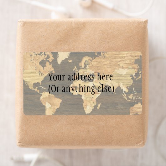 木造世界地図 ラベル (インサイチュ)