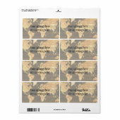 木造世界地図 ラベル (フルシート)