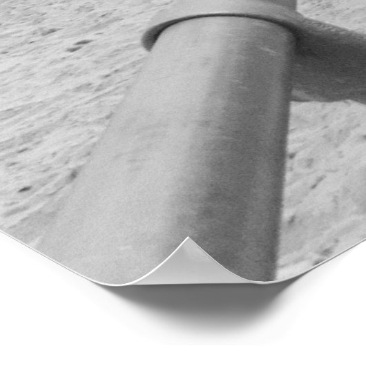 木造伝統的ビーチ小屋 ポスター (角)