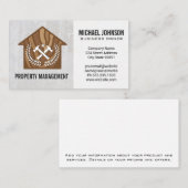 木造住宅ロゴ | 交差ハンマー 名刺 (正面/裏面)