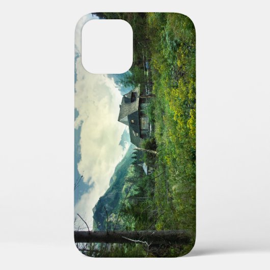 木造住宅、山の自然の風景。 Case-Mate iPhoneケース (裏面)