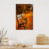 木造公園のベンチは主に希望 ポスター (キッチン)