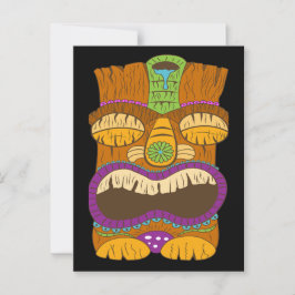 木造天気像(口を開けて黒おもしろい) ポストカード