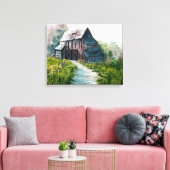 木造失った納屋 キャンバスプリント (インサイチュ (リビング))