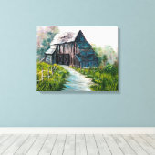 木造失った納屋 キャンバスプリント (インサイチュ (ウッドフロア))