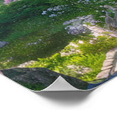 木造威厳のある寺院 ポスター (角)