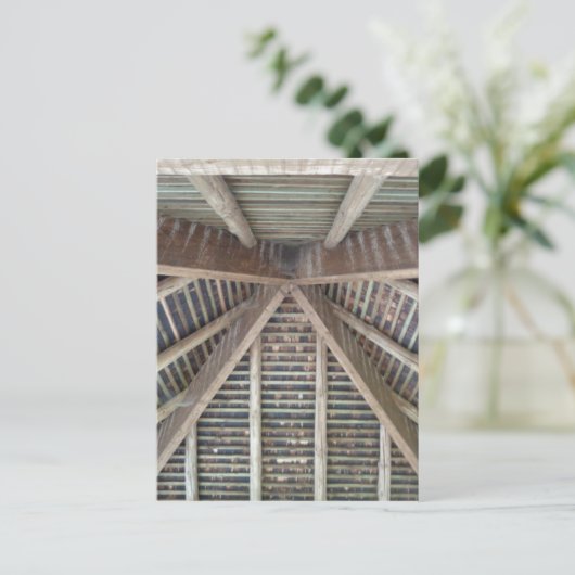 木造屋根の内側 ポストカード (スタンド正面)